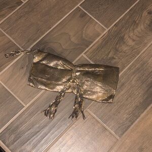 Icing Metallic Gold Wristlet Clutch